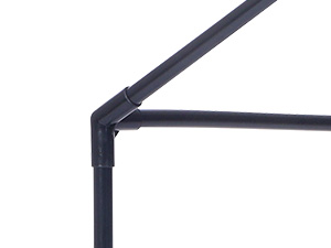 Sturdy PVC frame offering superior stability and durability compared to traditional dog houses.