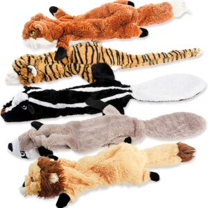 Dog Squeaky Chew Toys No Stuffing Soft Plush for Small Medium Large Breed