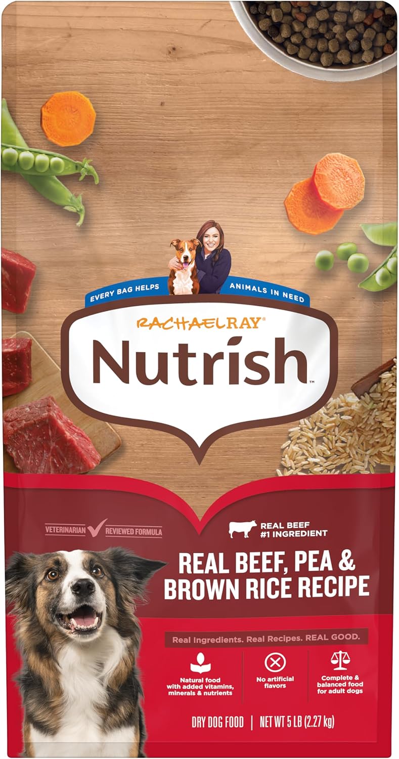 Nutrish Dry Dog Food, Beef, Pea & Brown Rice, 5 lb. Bag (Rachael Ray) Nutrish Dry Dog Food, Beef, Pea & Brown Rice, 5 lb. Bag (Rachael Ray)
