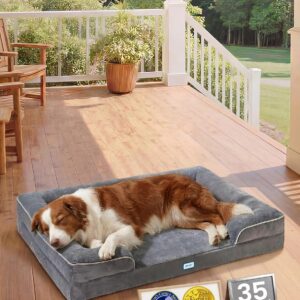 OhGeni Orthopedic Medium Large Dog Bed Sofa, Memory Foam, 35-inch (Gray) OhGeni Orthopedic Medium Large Dog Bed Sofa, Memory Foam, 35-inch (Gray)