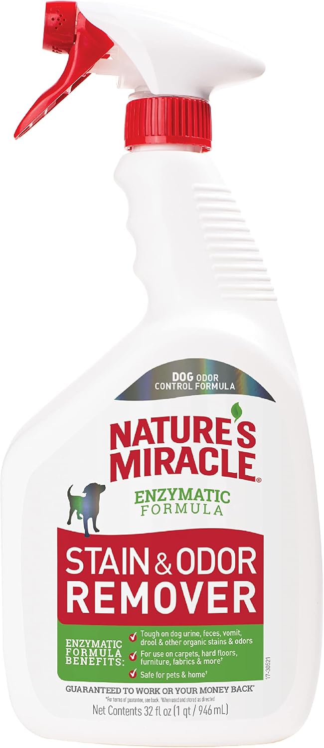 Nature’s Miracle Dog Stain & Odor Remover, Enzymatic Cleaner, 32 oz Nature’s Miracle Dog Stain & Odor Remover, Enzymatic Cleaner, 32 oz