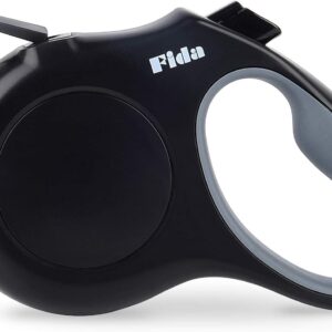 Fida Retractable Dog Leash, 16 ft Dog Walking Leash for Small Dogs up to 26 lbs, 360° Tangle Free, Black