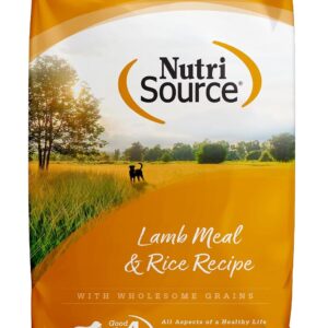 NutriSource Adult Dry Dog Food, Lamb Meal & Rice, 4 lb