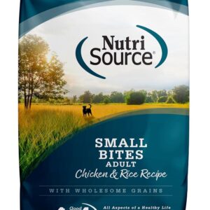 NutriSource Adult Chicken & Rice Small Bites Dog Food, 4lb