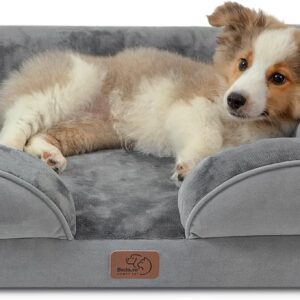 Bedsure Orthopedic Dog Bed Medium Washable Original Design, 28″ Grey