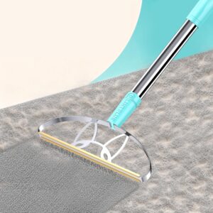 63‘’Ultra Long Heavy Duty Carpet Rake – Efficient Pet Hair Remover for Carpets, Rugs & Furniture, Deep Cleaning Carpet Scraper, Durable Home Use Tool by LINTPLUS