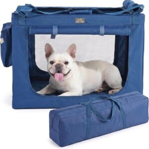 CANINE CANYON 30 Inch Collapsible Soft Dog Crate, Portable Travel Kennel