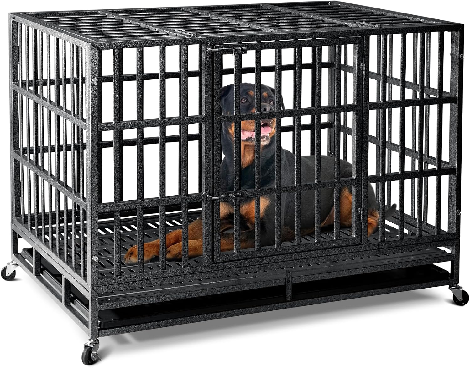Oranland 48 Inch Heavy Duty Dog Crate,Upgraded Baseplate for Large Dogs Oranland 48 Inch Heavy Duty Dog Crate,Upgraded Baseplate for Large Dogs