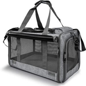 GAPZER Pet Carrier for Large Cats up to 20lbs Soft-Sided Privacy Protection