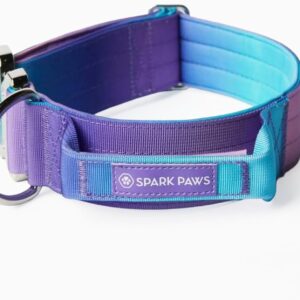 Spark Paws Tactical Large Dog Collar w/Handle – Thick & Wide, Heavy Duty