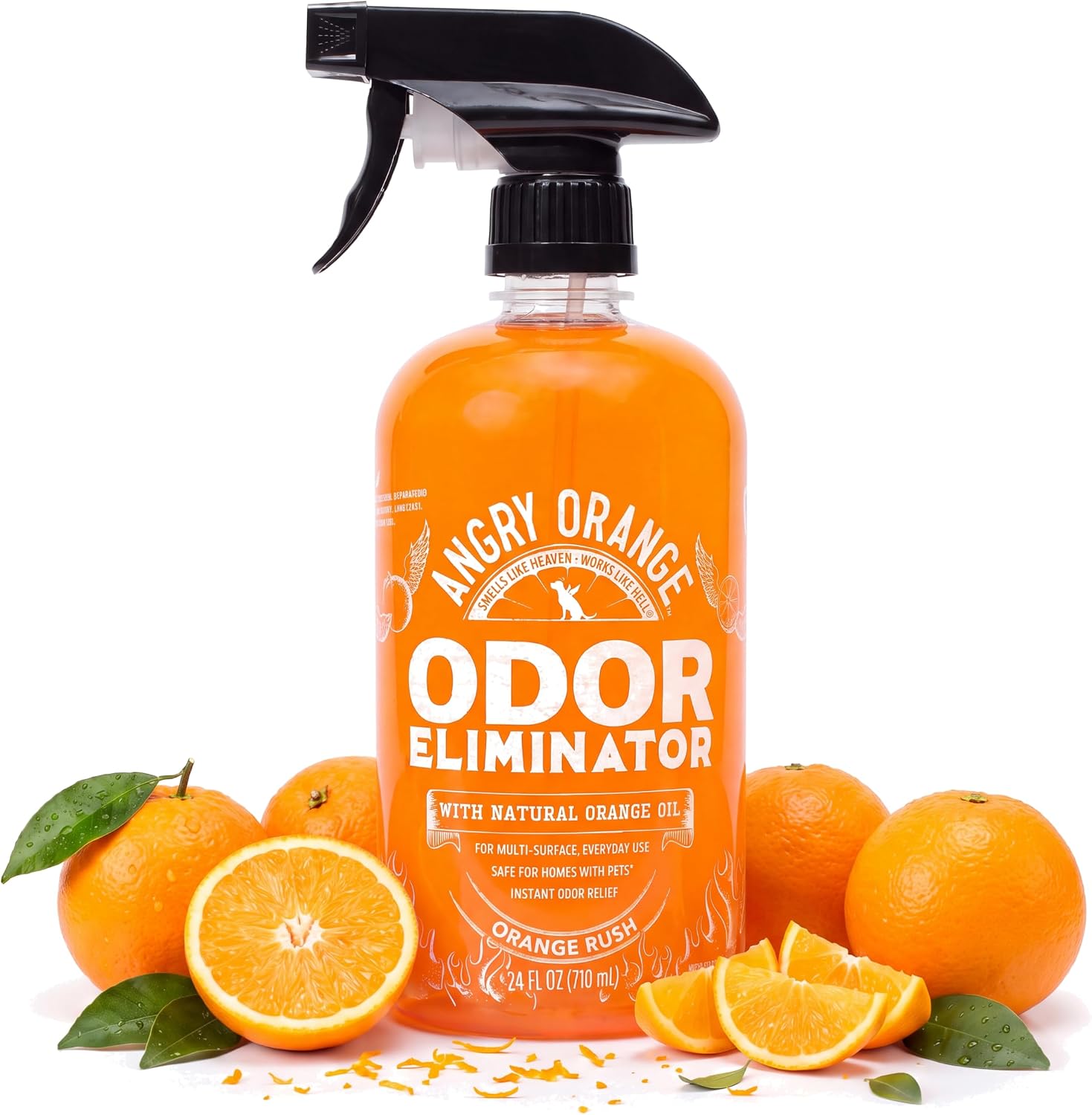 ANGRY ORANGE Pet Odor Eliminator for Dog and Cat Urine, Orange Rush, 24 oz ANGRY ORANGE Pet Odor Eliminator for Dog and Cat Urine, Orange Rush, 24 oz
