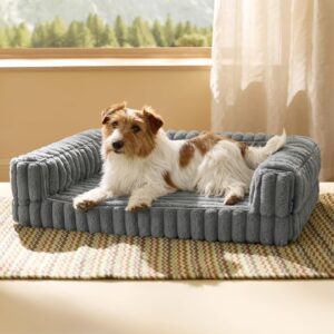 Bedsure ComfyFleece® Memory Foam Orthopedic Dog Bed Medium Size Dog 30″