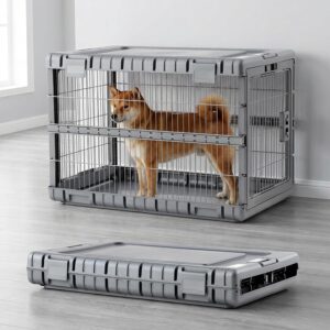 ZOMISIA 36″ L Collapsible Dog Crate for Dogs, Heavy Duty Dog Kennel Indoor