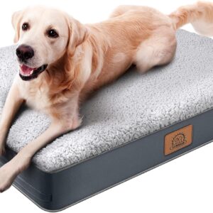 Sunheir Washable Orthopedic Large Dog Bed with Removable Cover, Pet Bed Mat