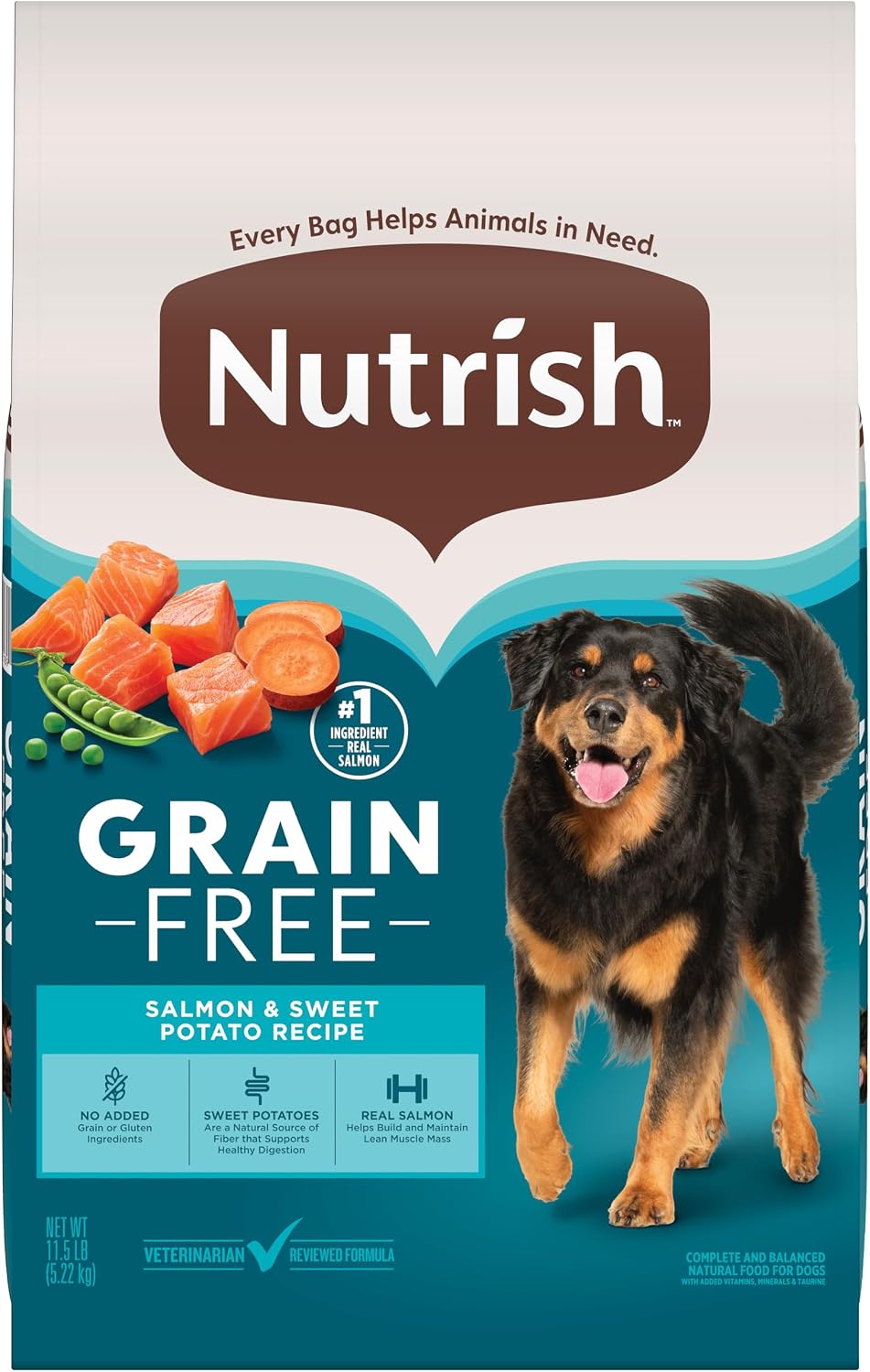 Nutrish Grain Free Salmon Dry Dog Food, 11.5 lb. Bag (Rachael Ray) Nutrish Grain Free Salmon Dry Dog Food, 11.5 lb. Bag (Rachael Ray)
