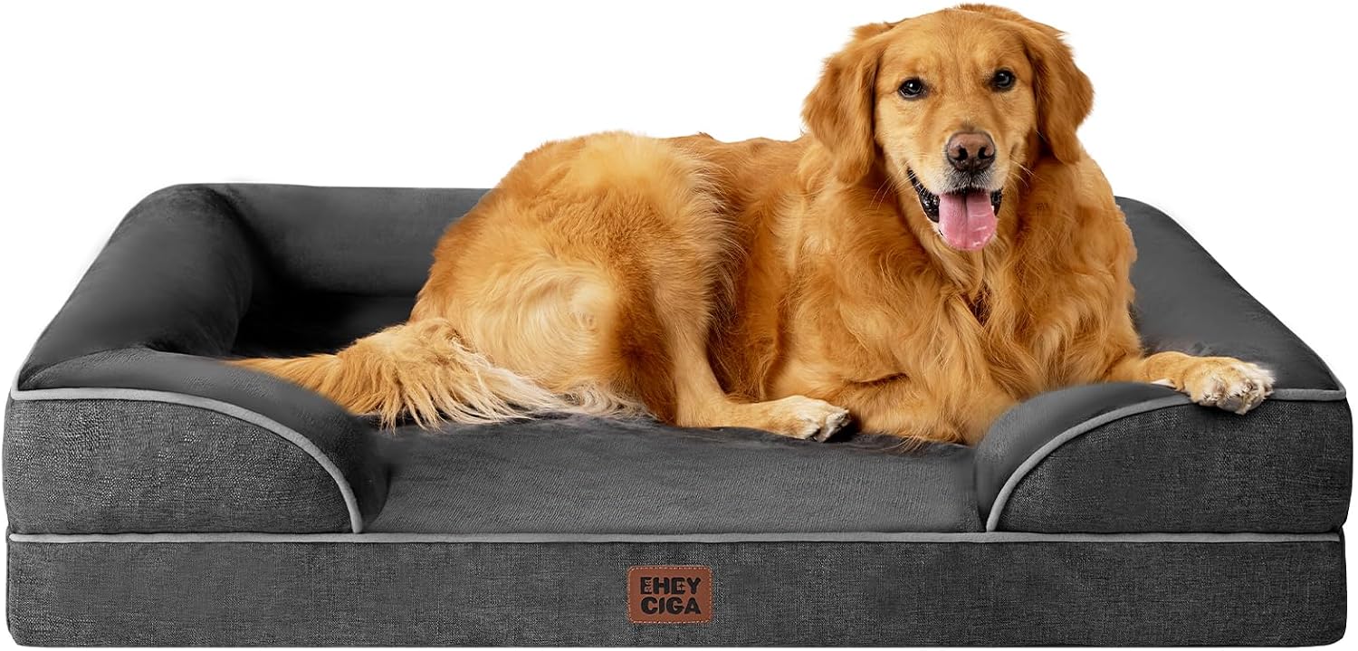 EHEYCIGA Orthopedic Extra Large Dog Bed, Waterproof Washable XL Pet Bed 44″ EHEYCIGA Orthopedic Extra Large Dog Bed, Waterproof Washable XL Pet Bed 44″